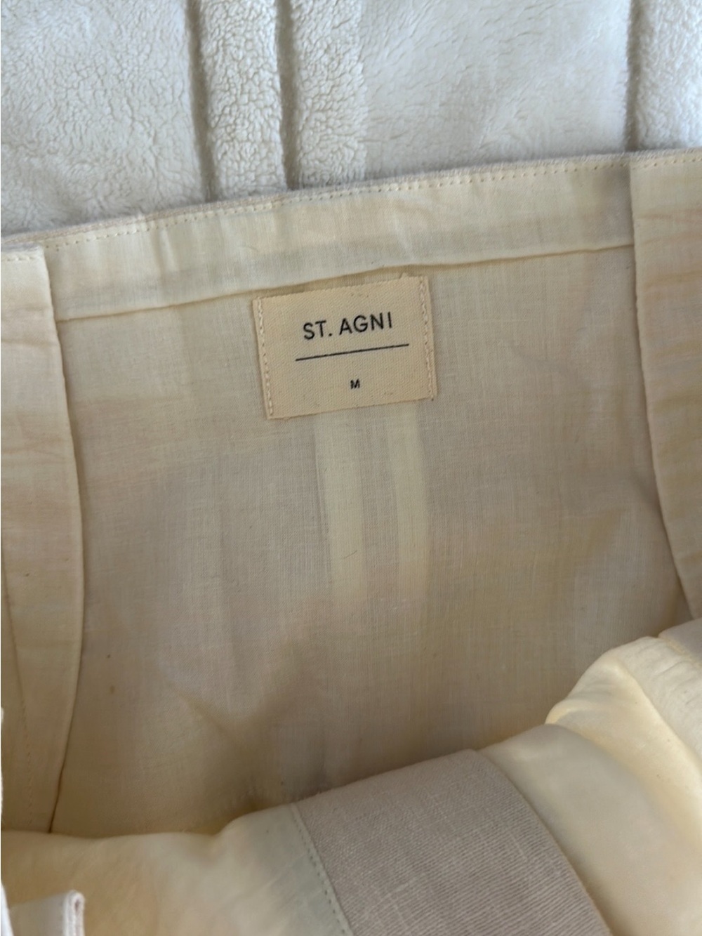 St. Agni Cream High-Rise Wide-Leg Trousers - Picture 7 of 10